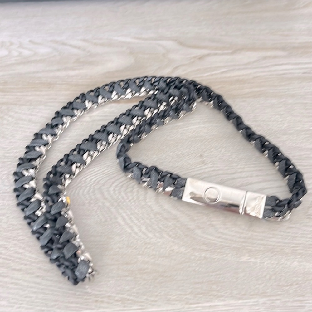 Vita Fede Leather Chain Belt Small